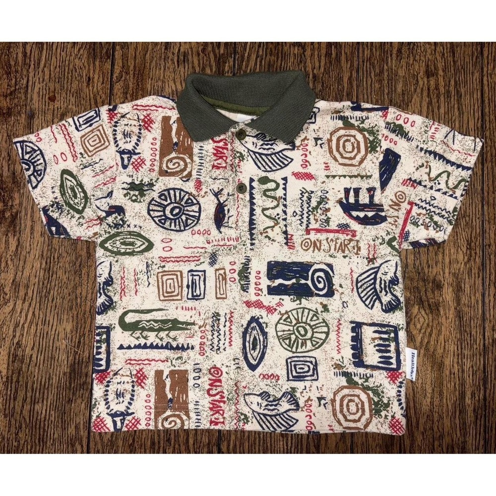 Vintage healthtex Aztec tribal print boys shirt 3T